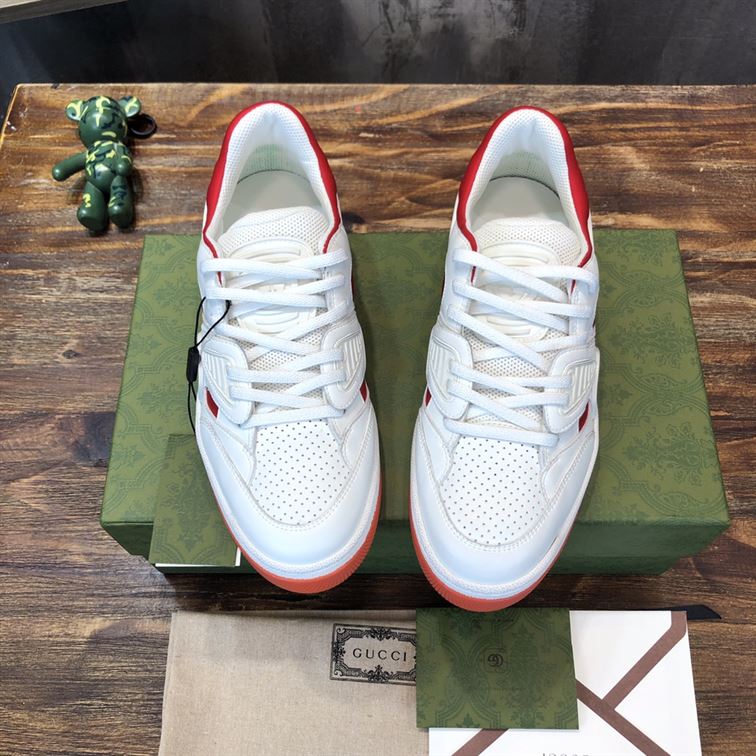 Gvc*1 BASKET SNEAKERS IN WHITE AND RED   GCC031