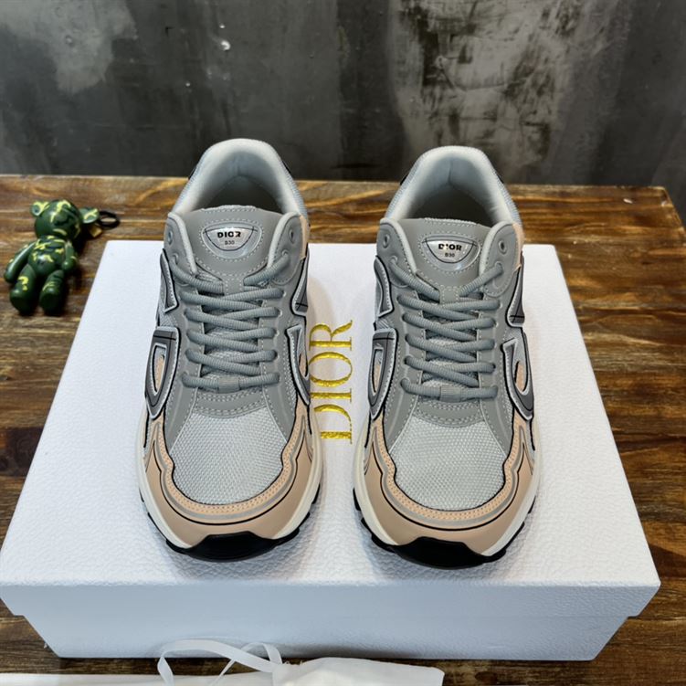D10r B30 SNEAKER GRAY MESH AND LIGHT PINK AND GRAY TECHNICAL FABRIC   DO058