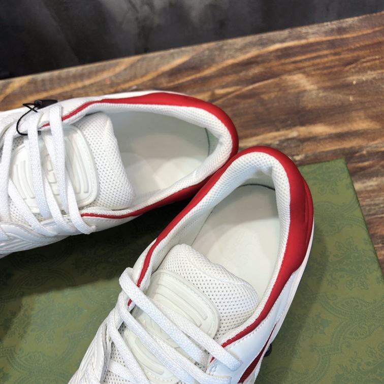 Gvc*1 BASKET SNEAKERS IN WHITE AND RED   GCC031