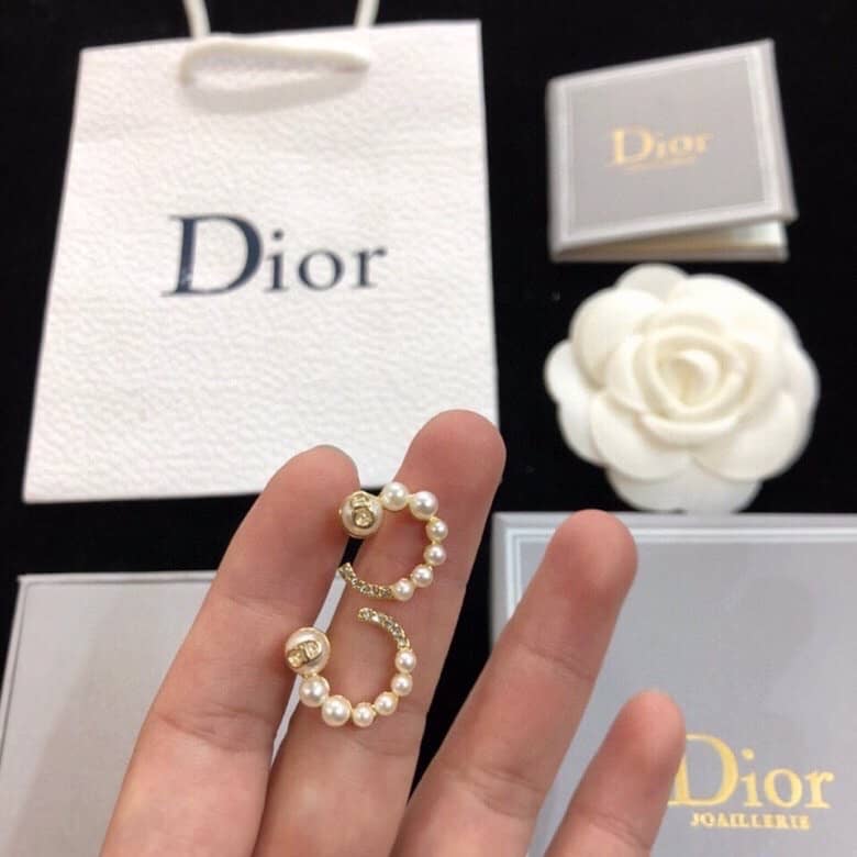 Fake Chr1st1an D10r Logo Earring