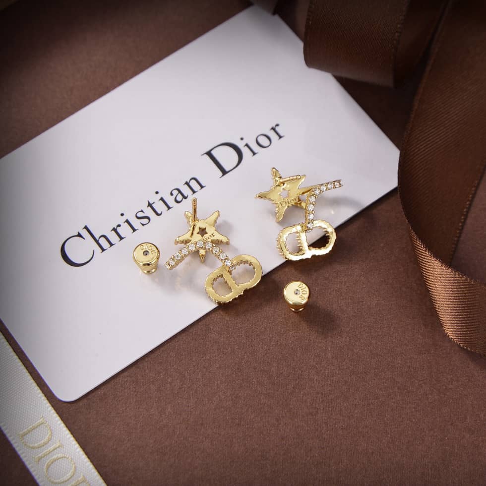 Knockoff Chr1st1an D10r Logo Earring