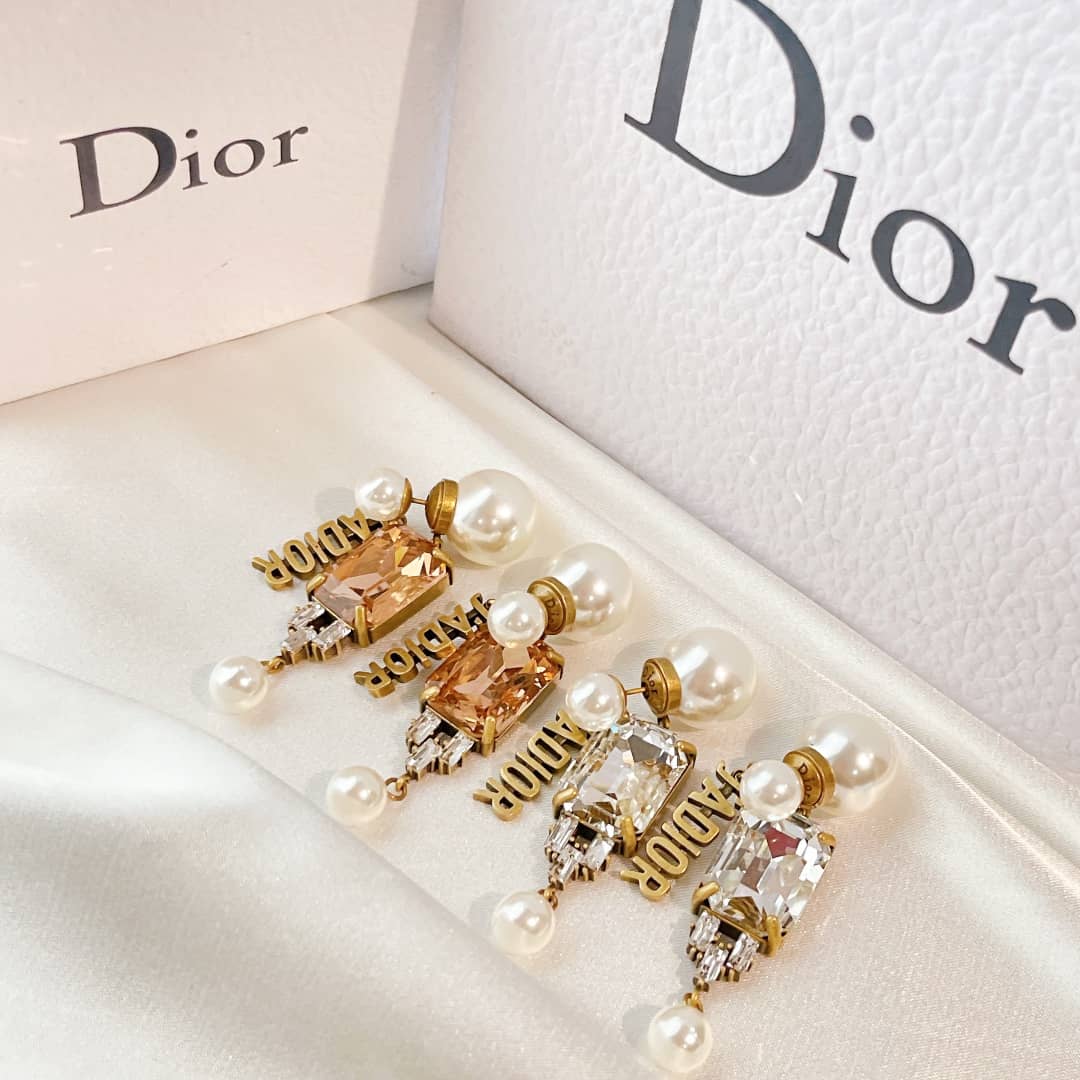 Fake Chr1st1an D10r Logo Earring