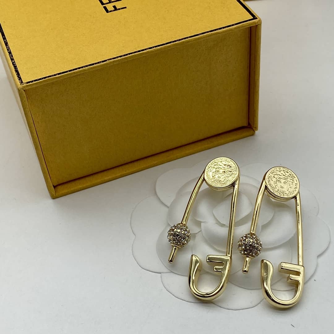 Knockoff F**di Logo Earring