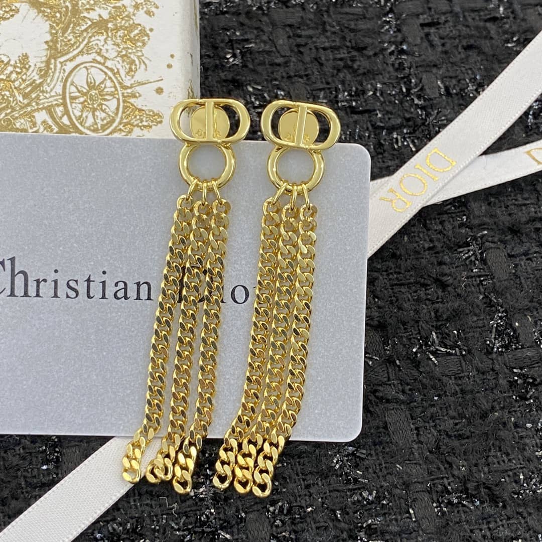 Knockoff Chr1st1an D10r Logo Earring