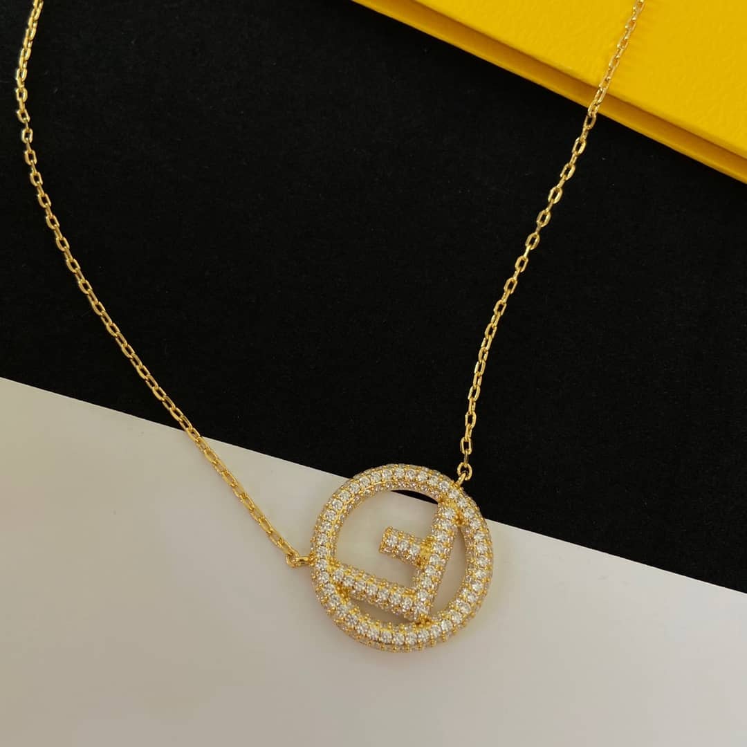 Fake F**di Logo Necklace