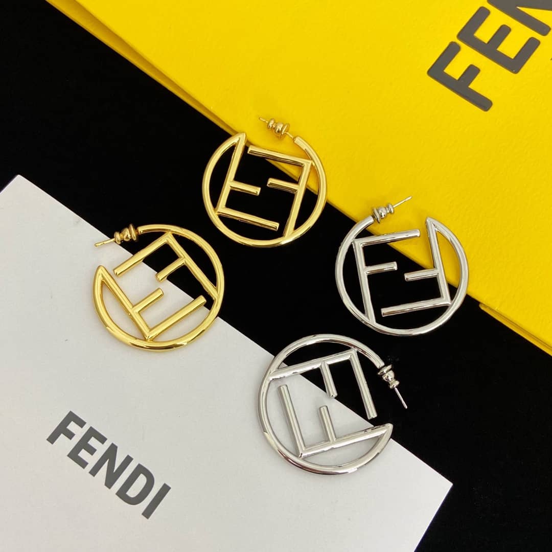 Knockoff F**di Logo Earring