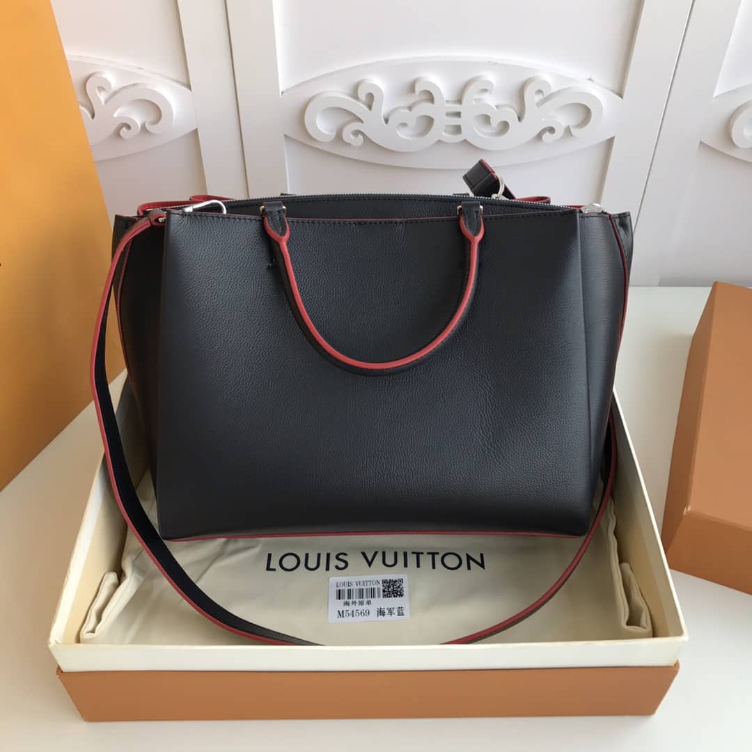 L0vis Vvtt0n Lockmeto Leather Tote Replica Black M54569