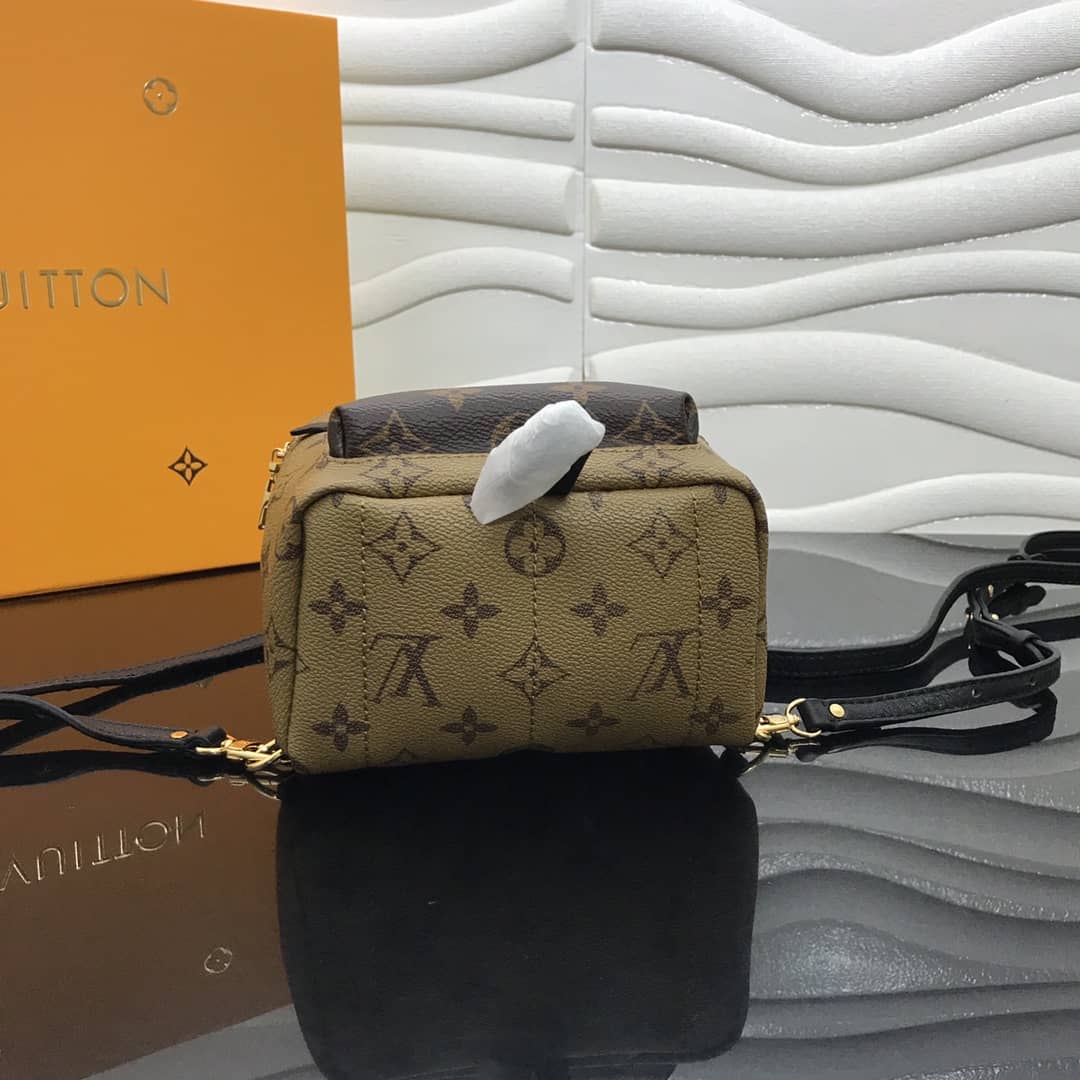LV Backpack Replica Palm Spring Mini Monogram Reverse Canvas Yellow M44872