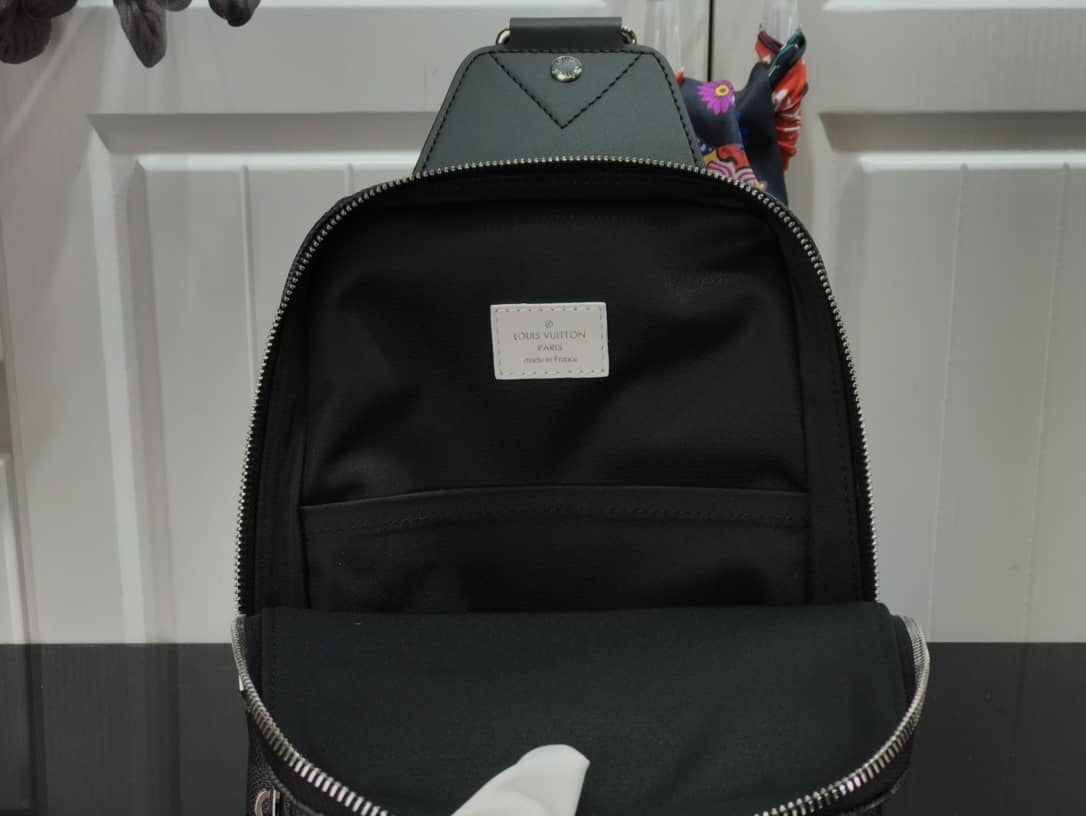 L0vis Vvtt0n Damier Graphite Mens Avenue Replica Sling Bag Black Gray N40403
