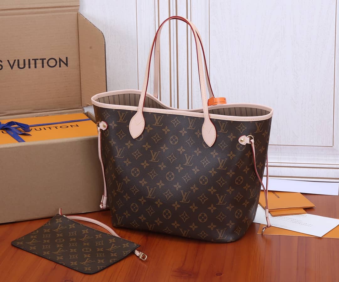 L0vis Vvtt0n Monogram Neverfull MM Bag Replica Pink M40995