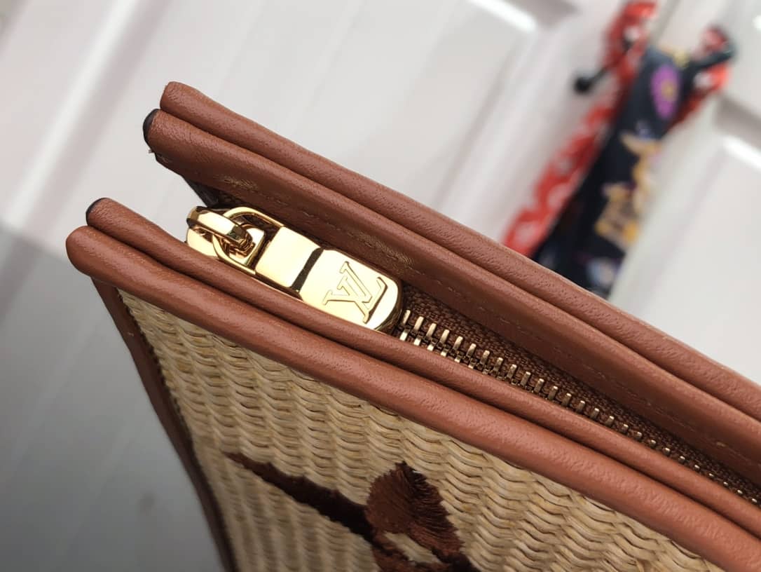 L0vis Vvtt0n Monogram Giant Raffia Toiletry 26 Cosmetic Bag