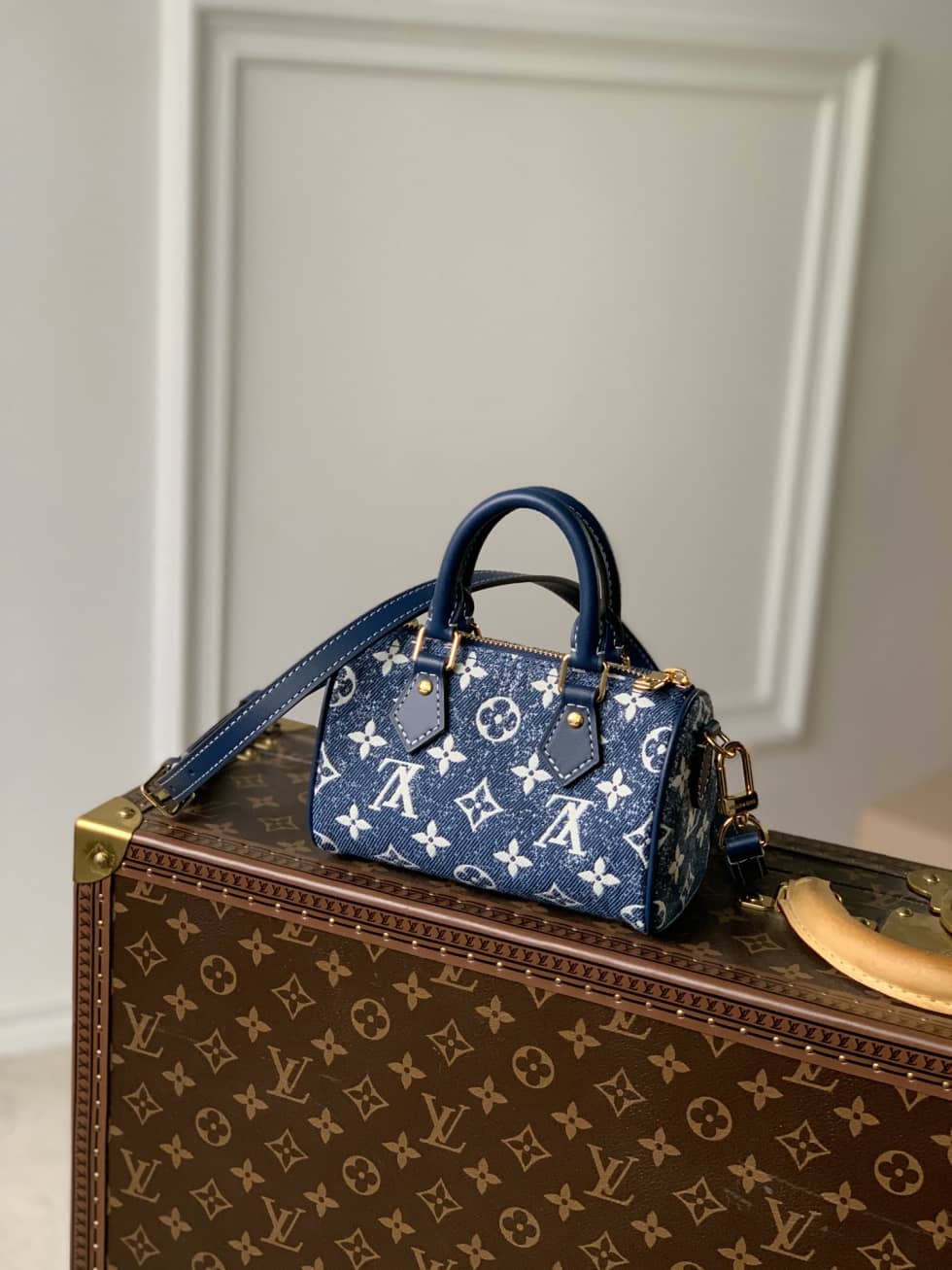 L0vis Vvtt0n Crossbody Dupe Nano Speedy Denim Leather M81168 (ColaReps)