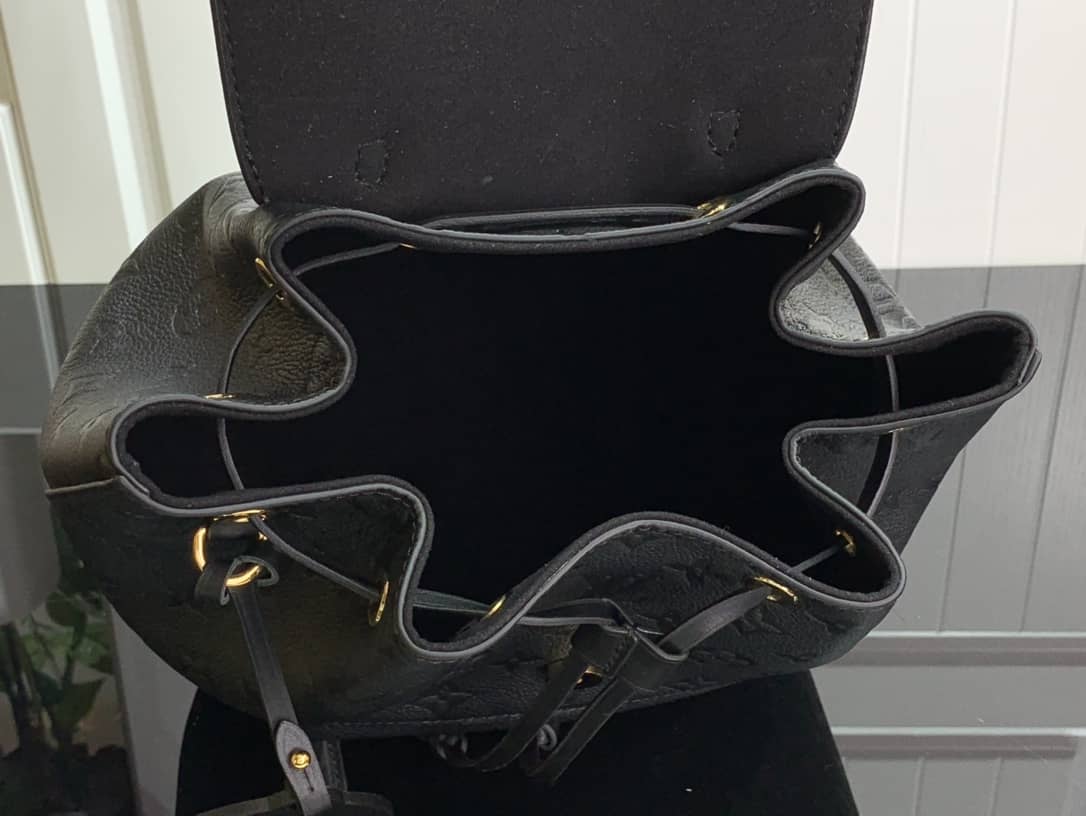 L0vis Vvtt0n Ann Platt Montsouris PM Noir Leather Replica Backpack Black M45205