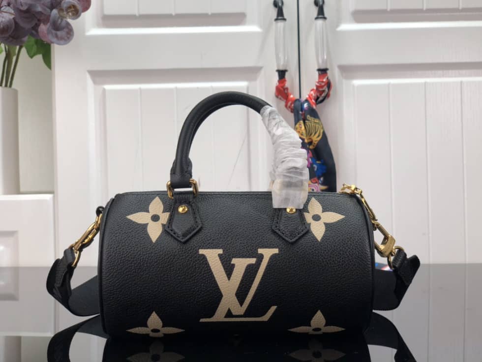 L0vis Vvtt0n Papillon BB Bicolour Monogram Empreinte Leather M46031 Replica Shoulder Bag