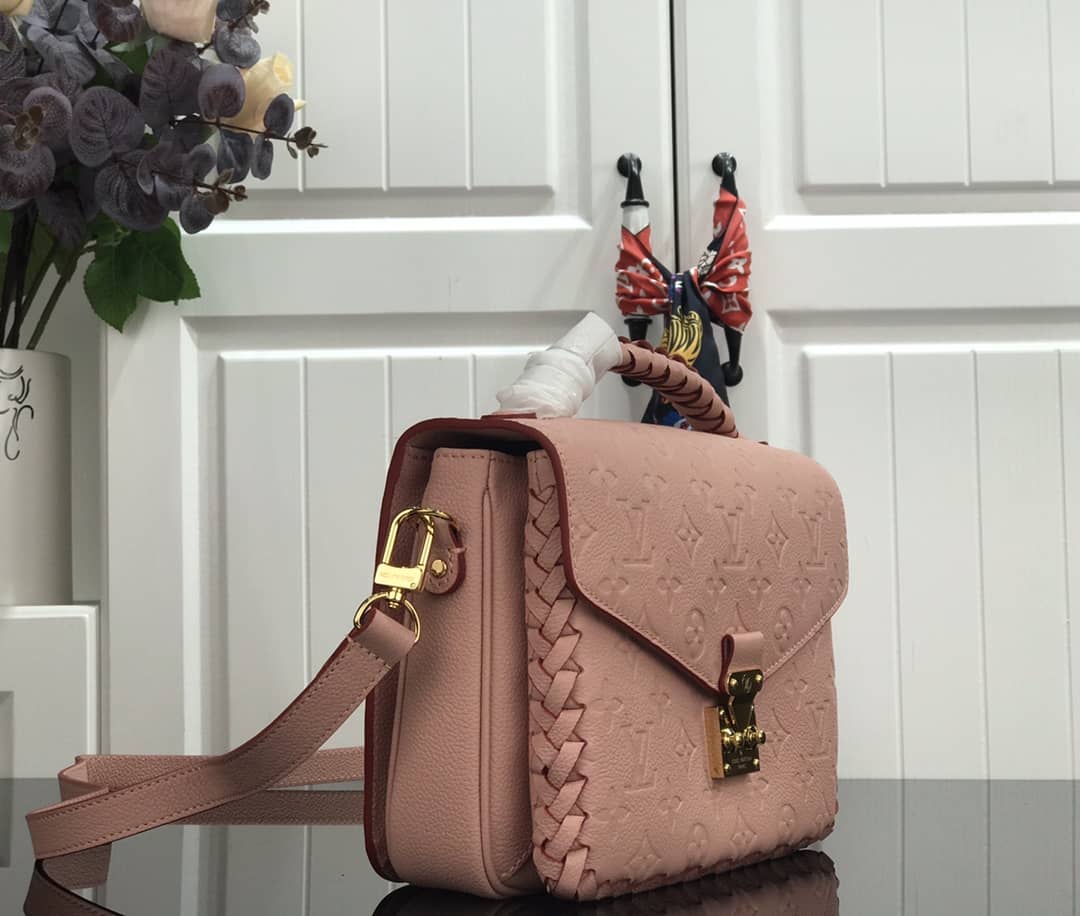 L0vis Vvtt0n Pochette Metis Braided Monogram Empreinte Replica Pink M43942