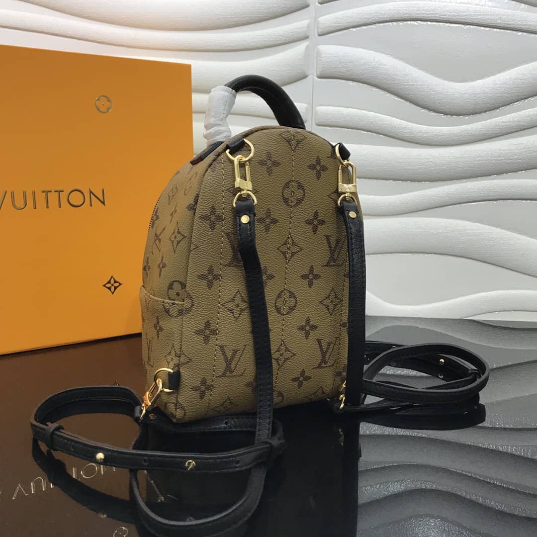 LV Backpack Replica Palm Spring Mini Monogram Reverse Canvas Yellow M44872