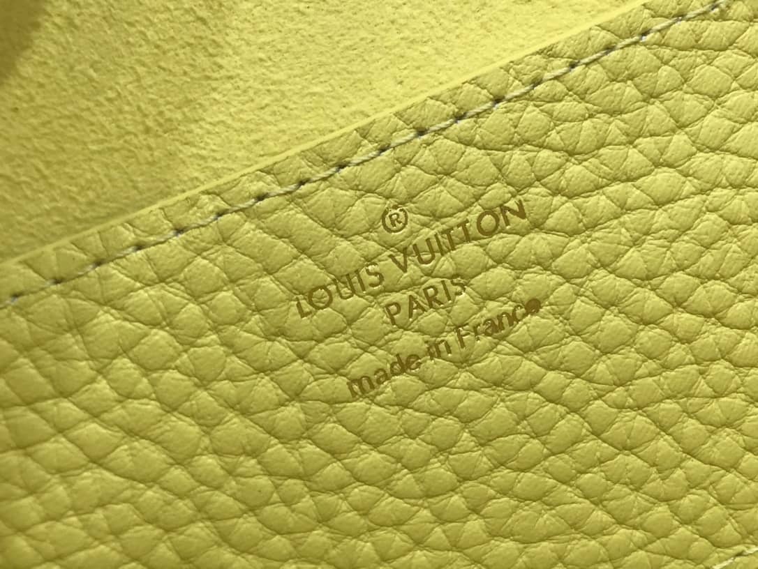 L0vis Vvtt0n Replica Bags Twist PM Pondichery Taurillon Leather Replica Bag Yellow M58691