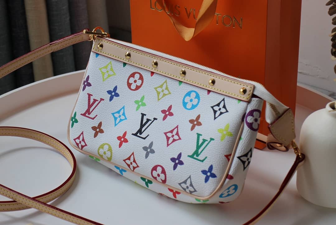 L0vis Vvtt0n Pochette Dupe Monogram Multi Accessoires Pouch White M92649