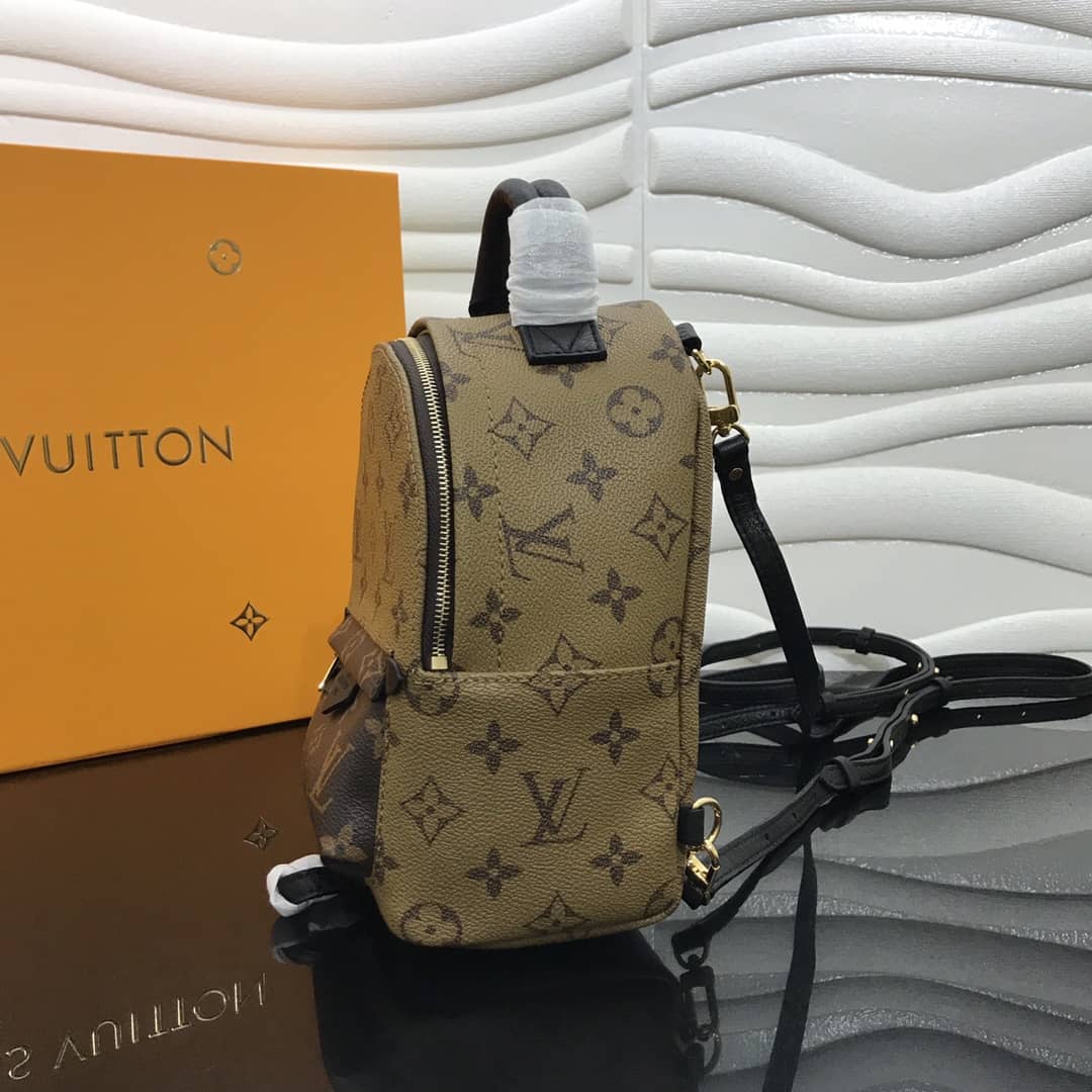 LV Backpack Replica Palm Spring Mini Monogram Reverse Canvas Yellow M44872