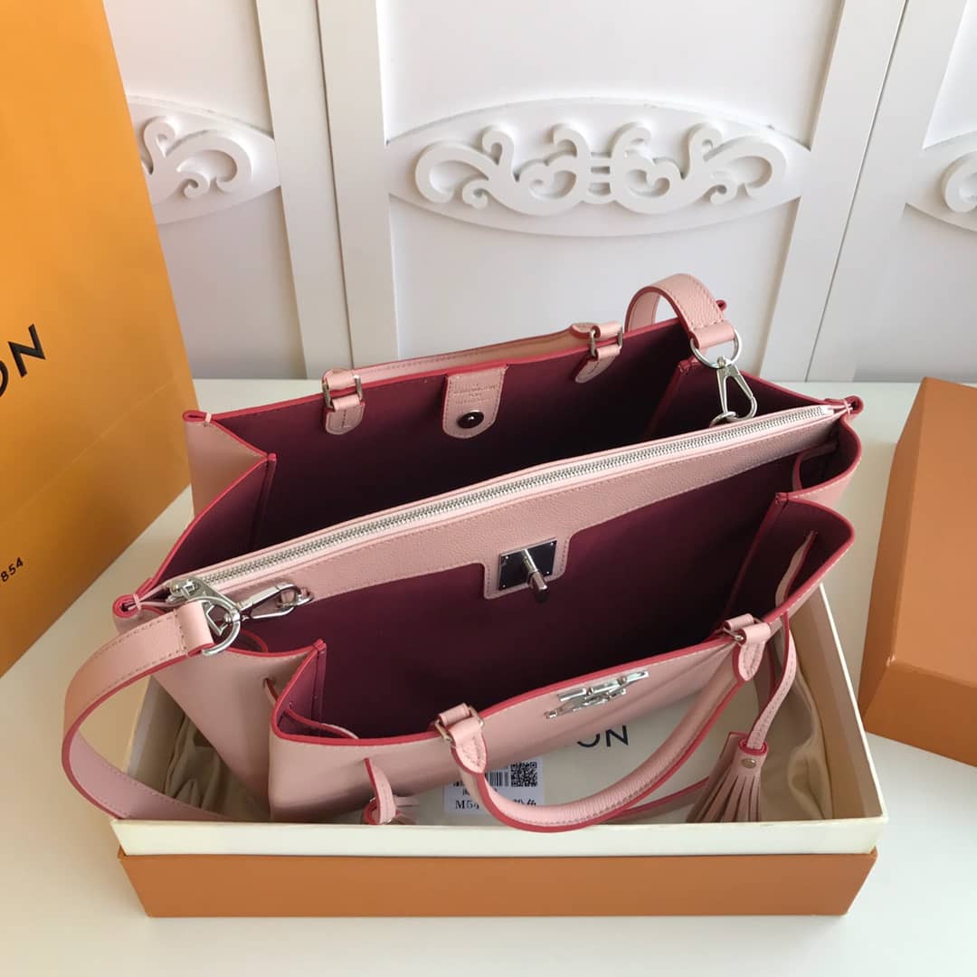 L0vis Vvtt0n Lockmeto Tote Leather Tote Replica Pink M54569
