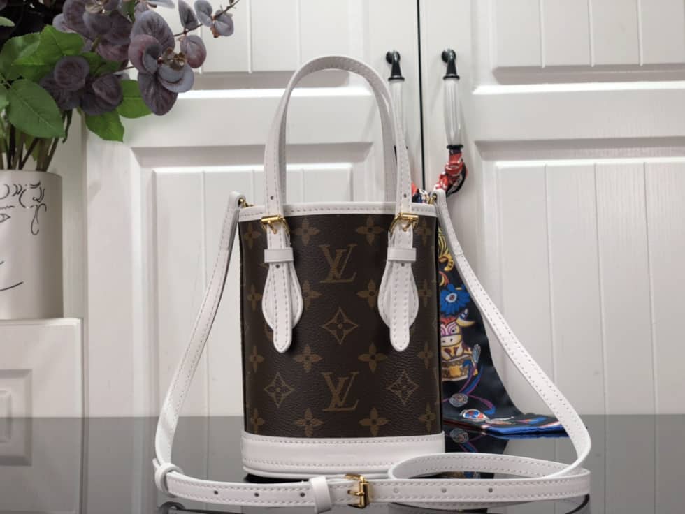 L0vis Vvtt0n Nano Monogram Brown M81489 Replica Bucket Bag