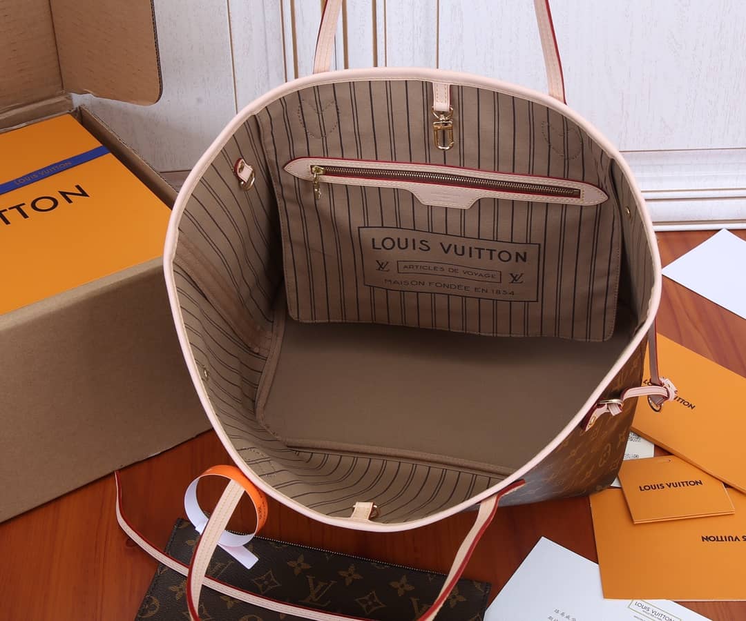 L0vis Vvtt0n Monogram Neverfull MM Bag Replica Pink M40995