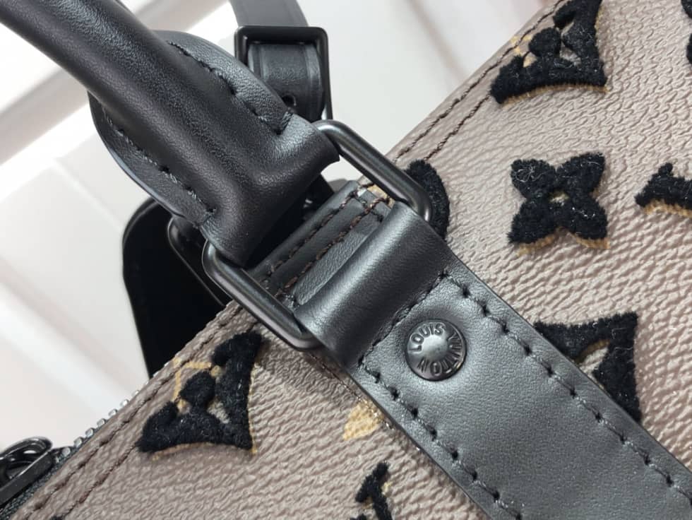 LV Duffle Bag Replica Keepall Triangle Bandouliere 50 Brown M45046