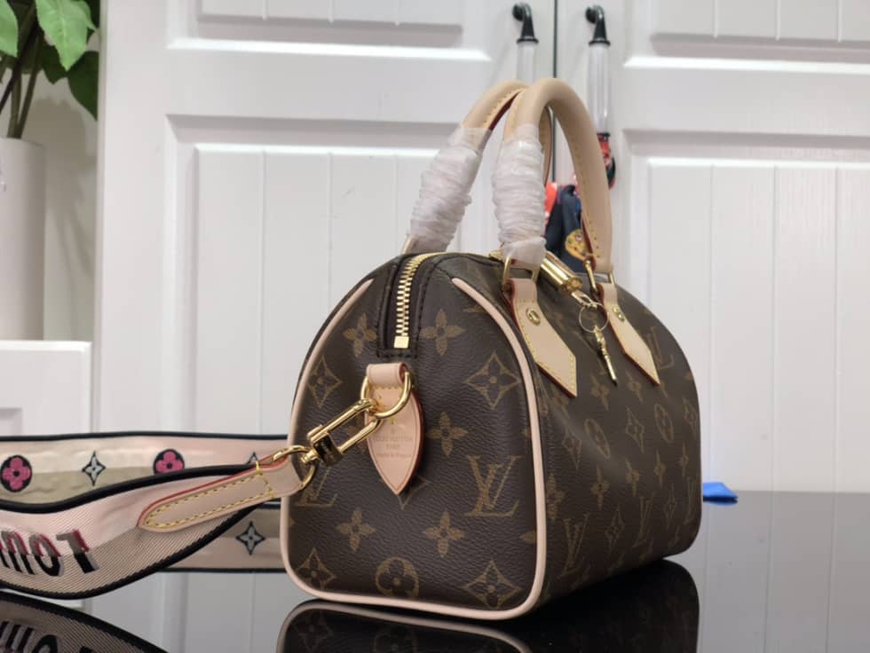 L0vis Vvtt0n Monogram Canvas Speedy 20 Black M45957 Replica Crossbody Bag
