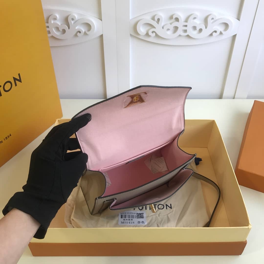 L0vis Vvtt0n MyLockMe BB Calf Chain Replica Shoulder Bag Apricot M51418