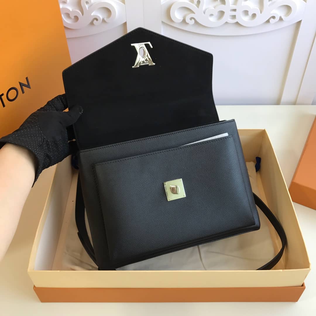 L0vis Vvtt0n MyLockMe 2way Leather Grain Replica Satchel Black M54849