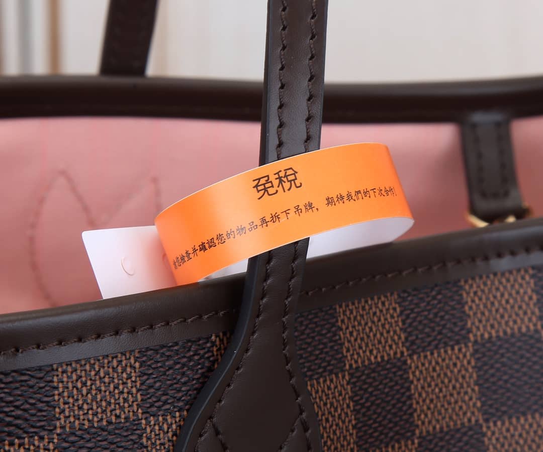 L0vis Vvtt0n Neverfull MM Damier Ebene Tote Replica Pink N41358
