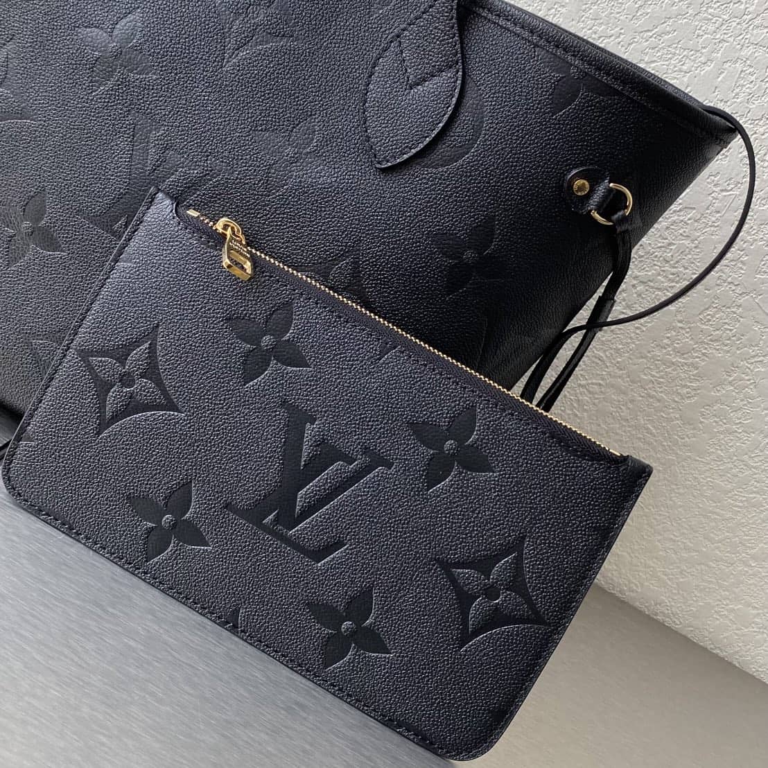L0vis Vvtt0n Neverfull Dupe MM Monogram Empreinte Leather Bag M45685