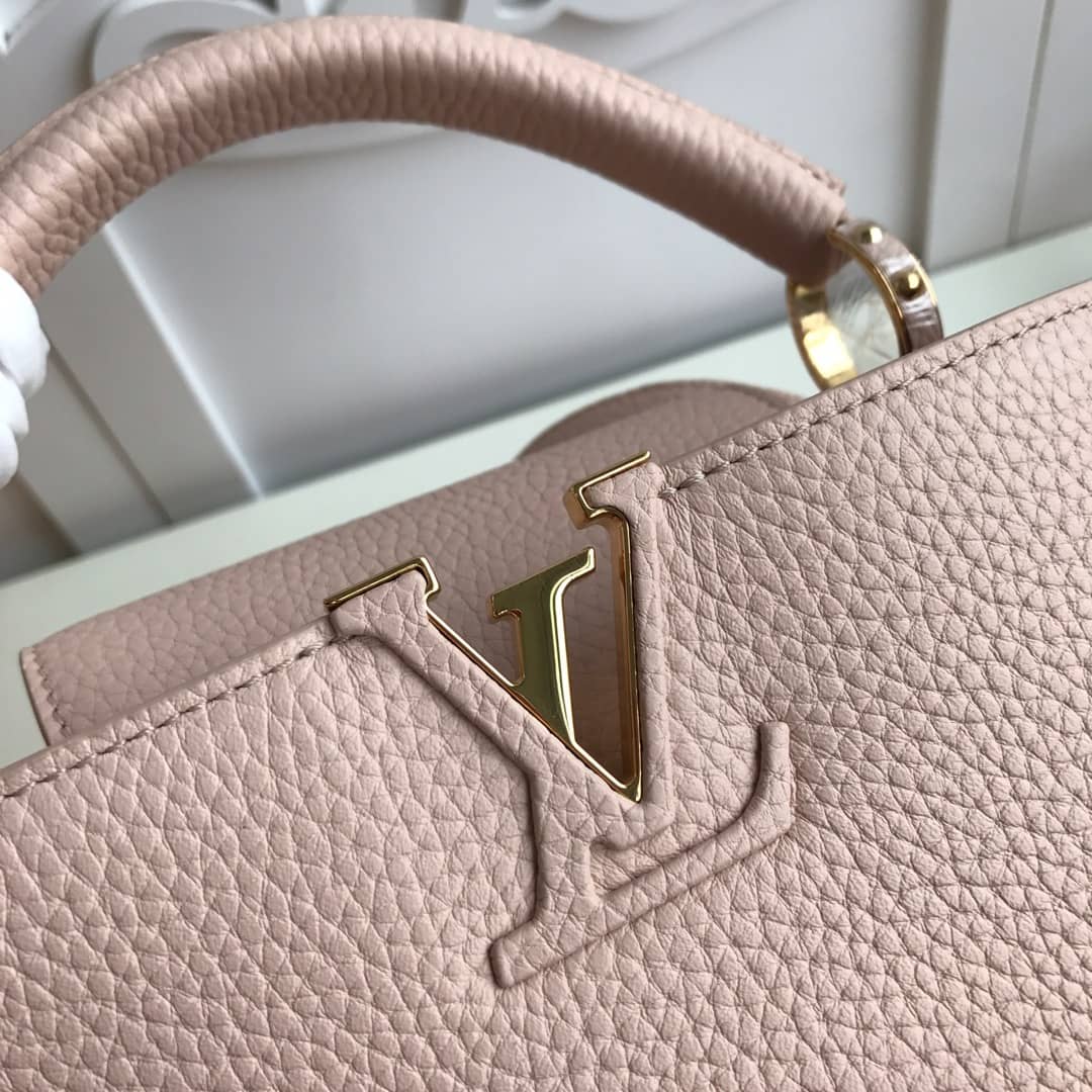 L0vis Vvtt0n Capucines Taurillon Leather BB Bag Replica Pink M52451