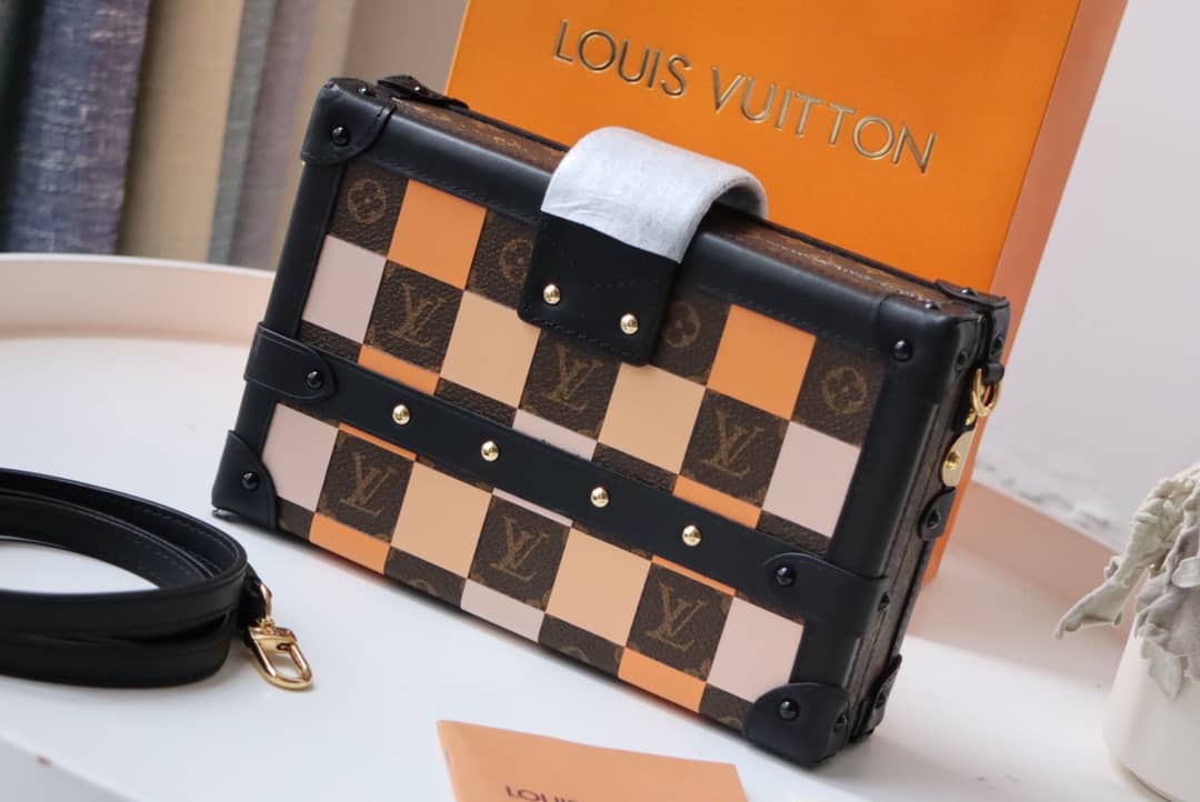 L0vis Vvtt0n Petite Malle Monogram Canvas Replica Bag Orange M40273