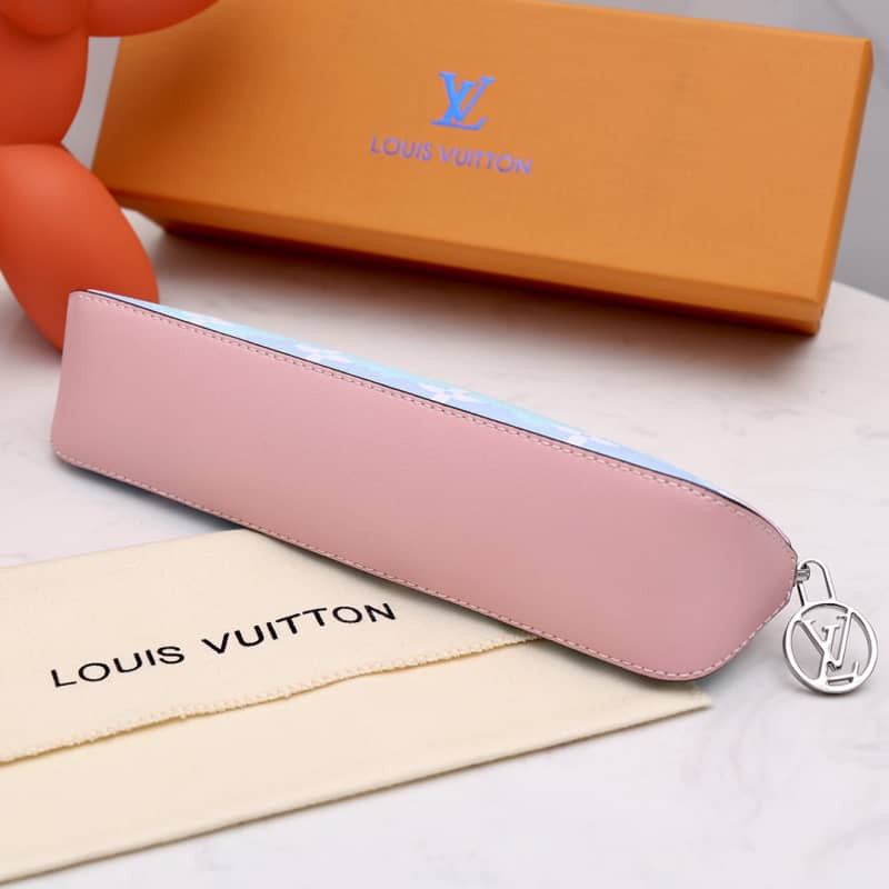 L0vis Vvtt0n Pencil Pouch Elizabeth Monogram Canvas Replica Blue GI0009