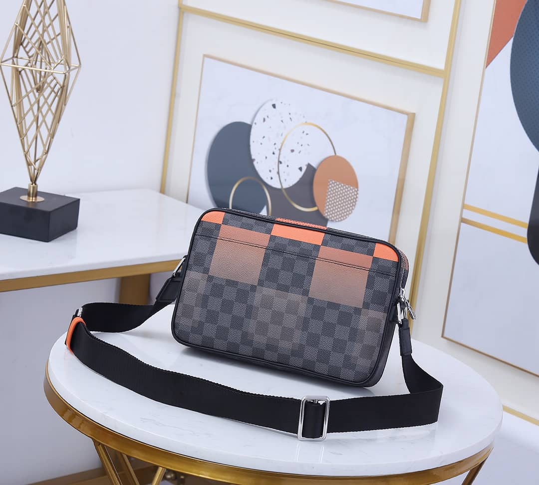 L0vis Vvtt0n Alpha Damier Graphite Giant Messenger Bag Replica Orange N40408