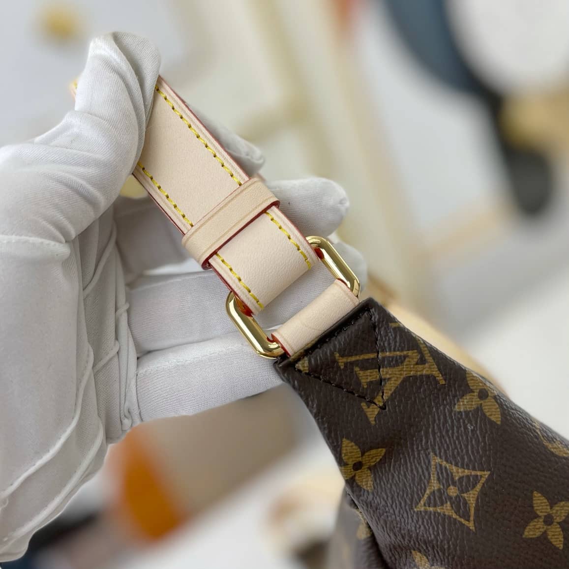 LV Bum Bag Dupe New Monogram Brown M43644