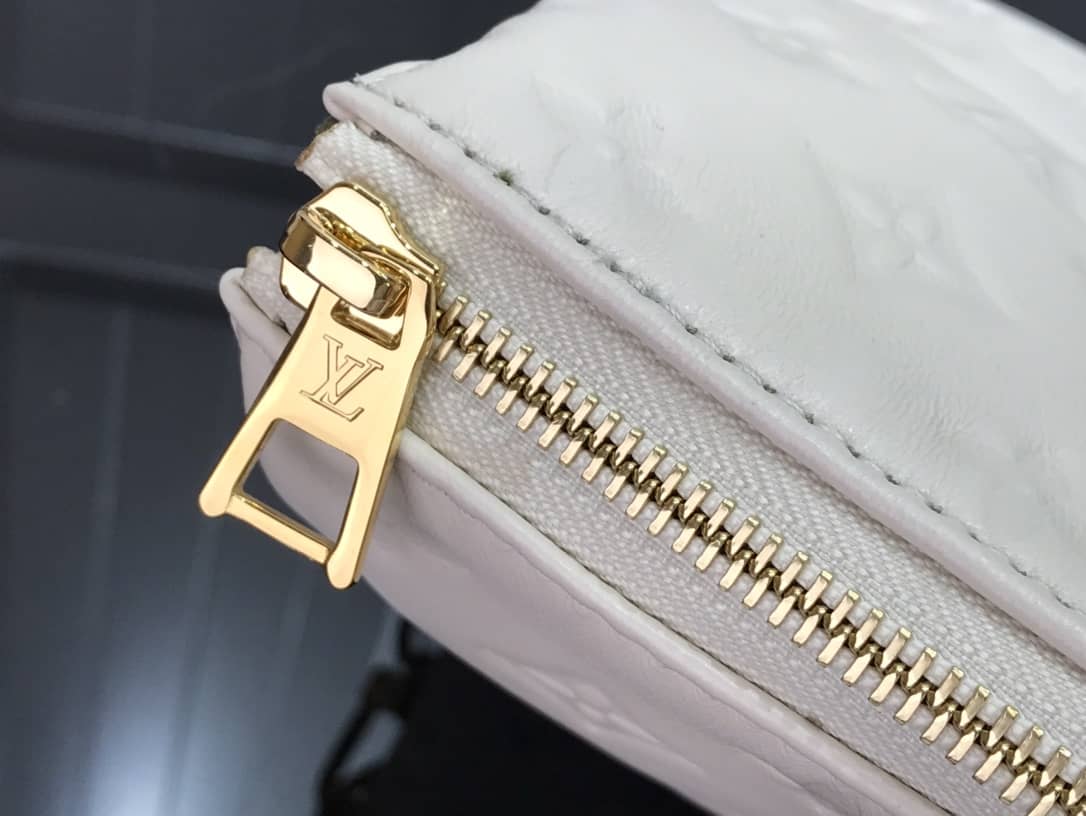 L0vis Vvtt0n Cream Coussin PM Monogram Embossed Lambskin Replica Bag White M57793
