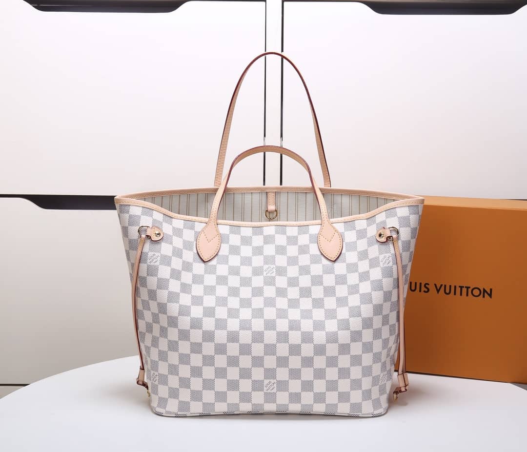 L0vis Vvtt0n Neverfull MM Damier Azur Tote Replica White N41361