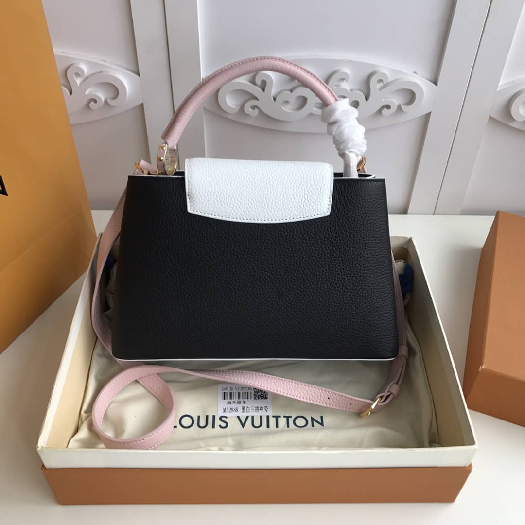 L0vis Vvtt0n Capucines PM Taurillon Bag Replica Black M52988