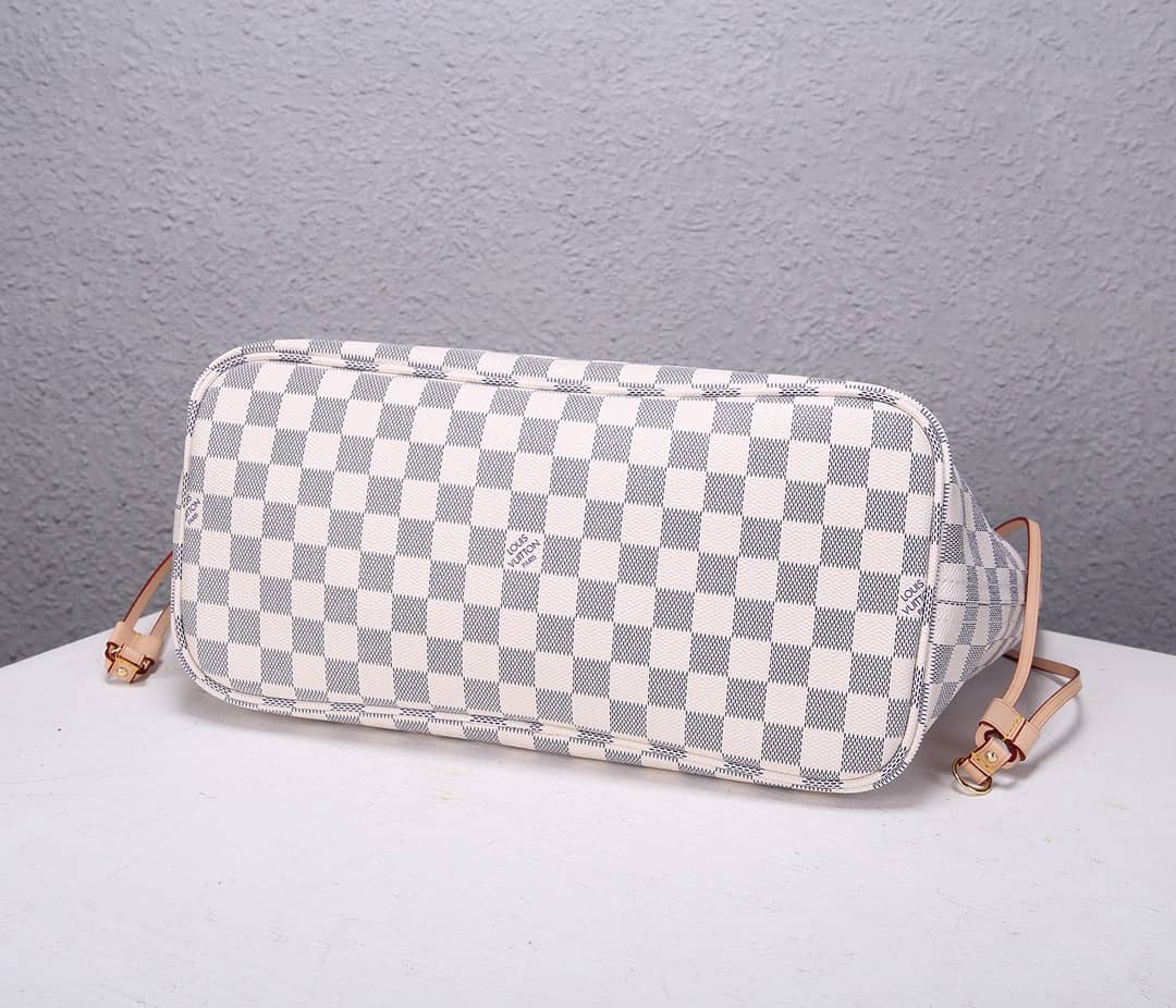 L0vis Vvtt0n Neverfull MM Damier Azur Tote Replica White N41361