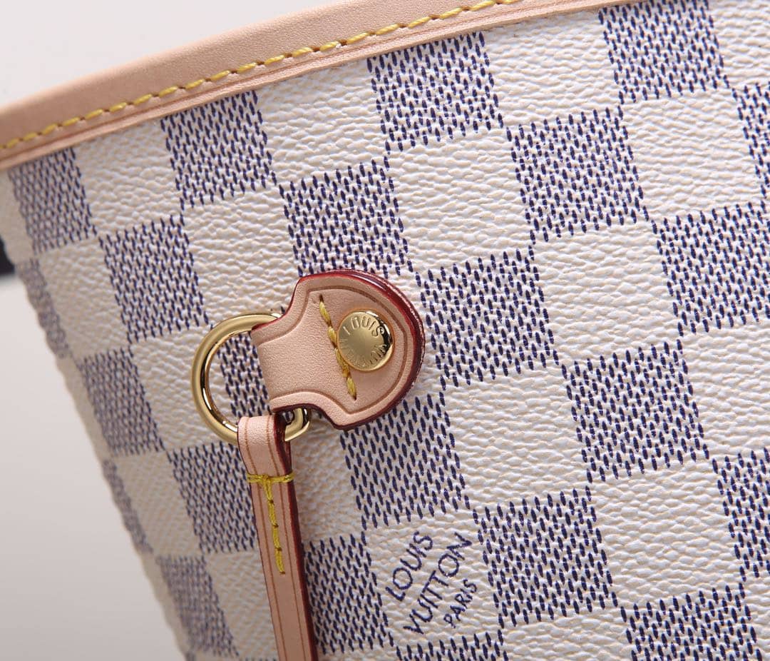 L0vis Vvtt0n Neverfull MM Damier Azur Tote Replica White N41361