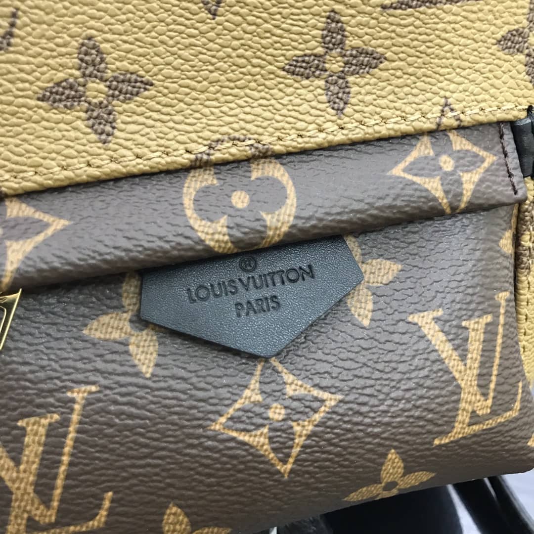 LV Backpack Replica Palm Spring Mini Monogram Reverse Canvas Yellow M44872