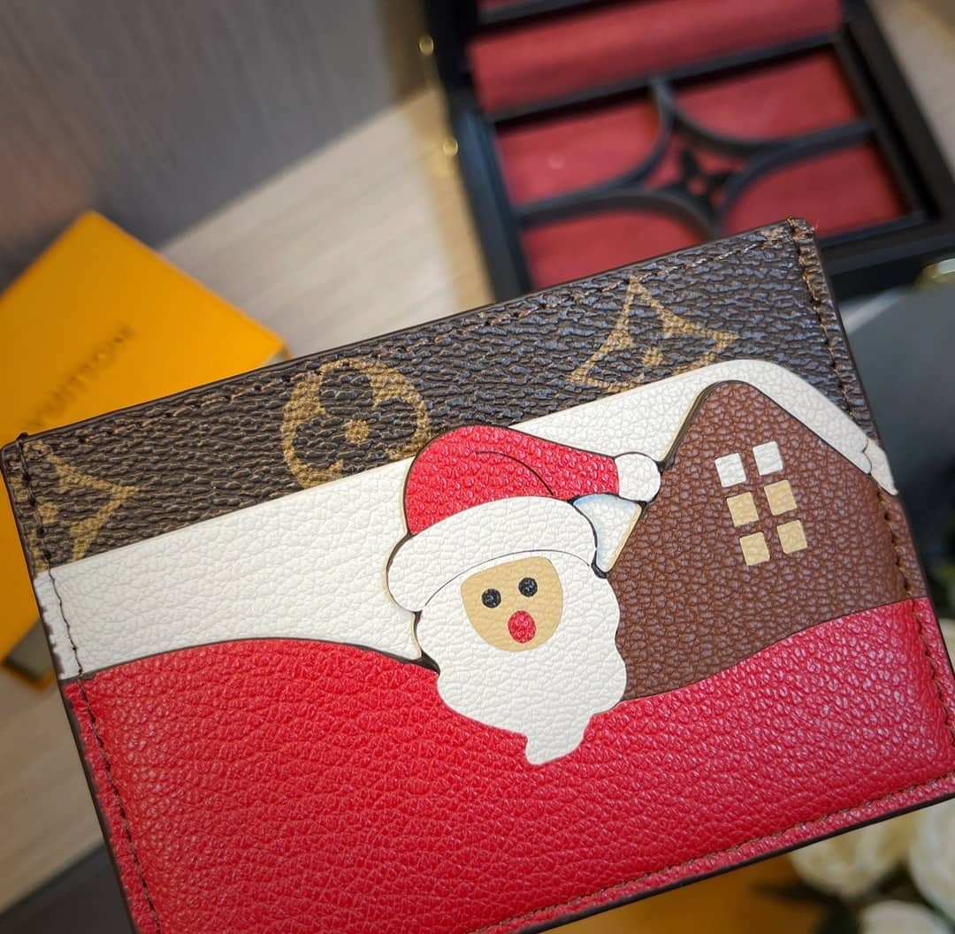 L0vis Vvtt0n Wallet Replica Monogram Canvas Card Holder Christmas Collection