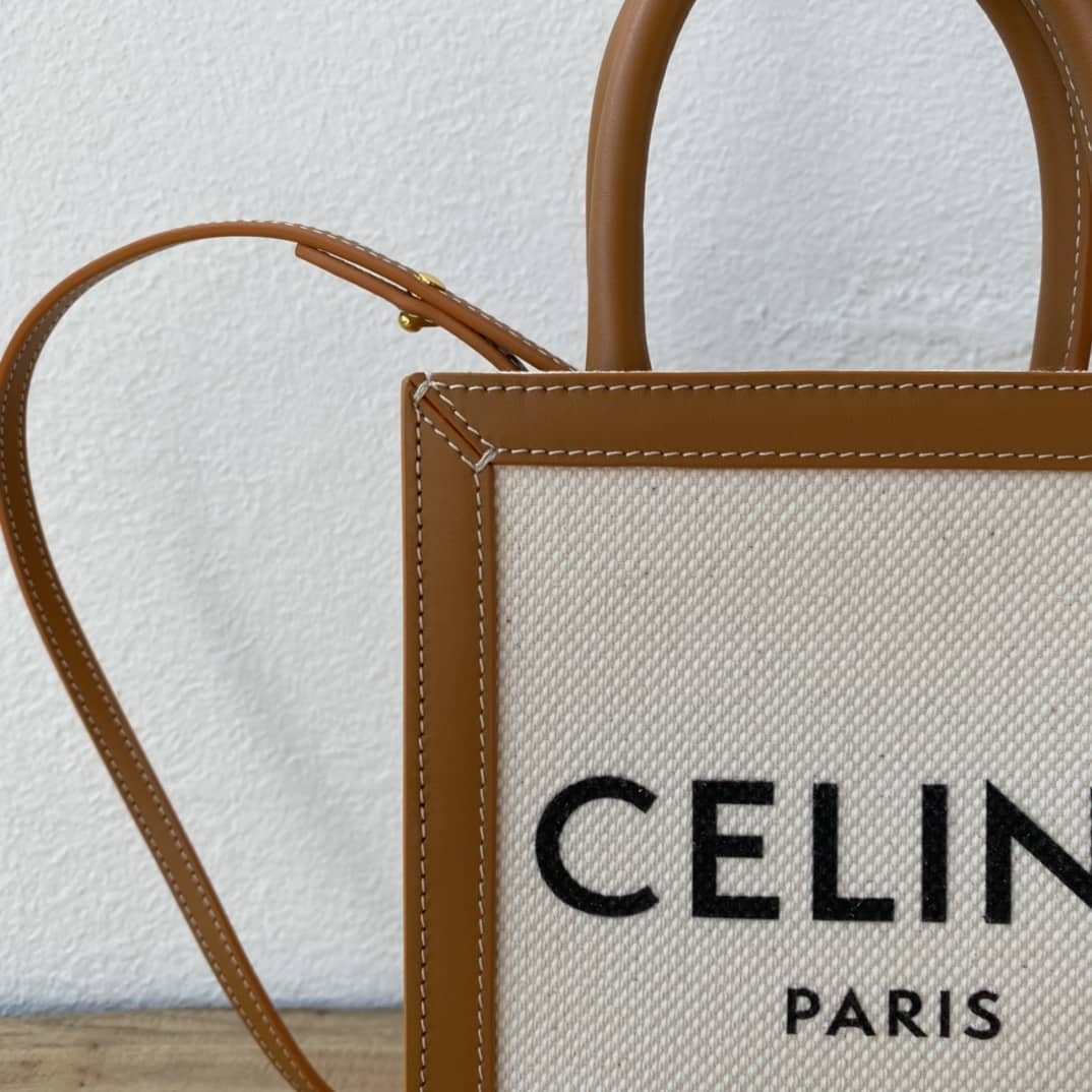 Ce1i*e Dupe Triomphe Canvas Small Cabas Vertical Replica Bag