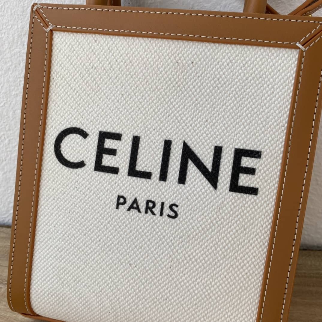 Ce1i*e Dupe Triomphe Canvas Small Cabas Vertical Replica Bag