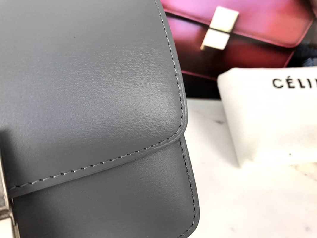 Ce1i*e Box Bag Dupe Teen Classic Calfskin Box Replica Handbag