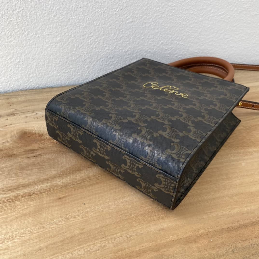 Ce1i*e Dupe Triomphe Canvas Small Cabas Vertical Replica Bag