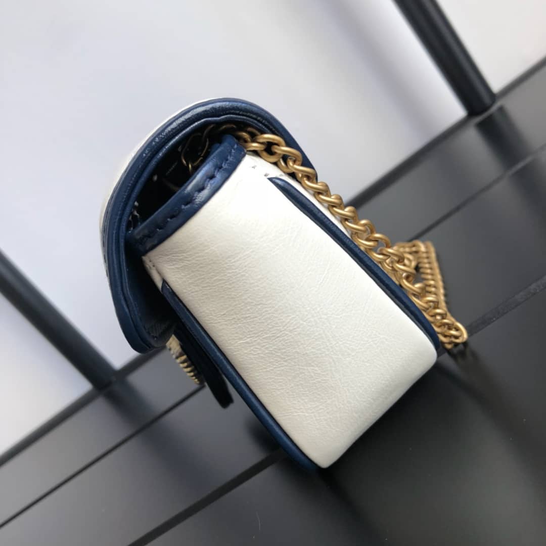 Gvc*1 GG Marmont Mini Matelasse Leather Shoulder Bag Replica White 574969