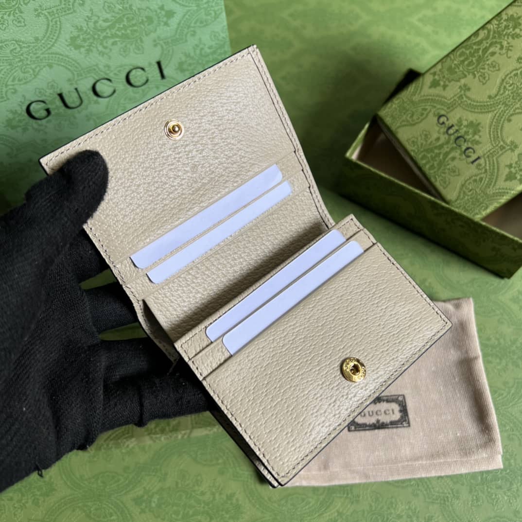 Gvc*1 Ophidia GG Flora Card Case Wallet White 523155 Replica